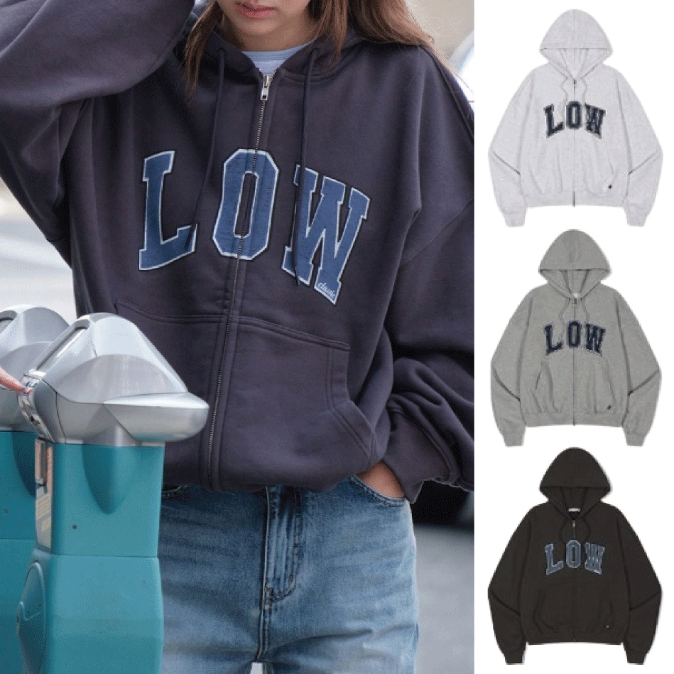 Qoo10] LOW CLASSIC LOW SOFT SWEAT ZIP-U : レディース服
