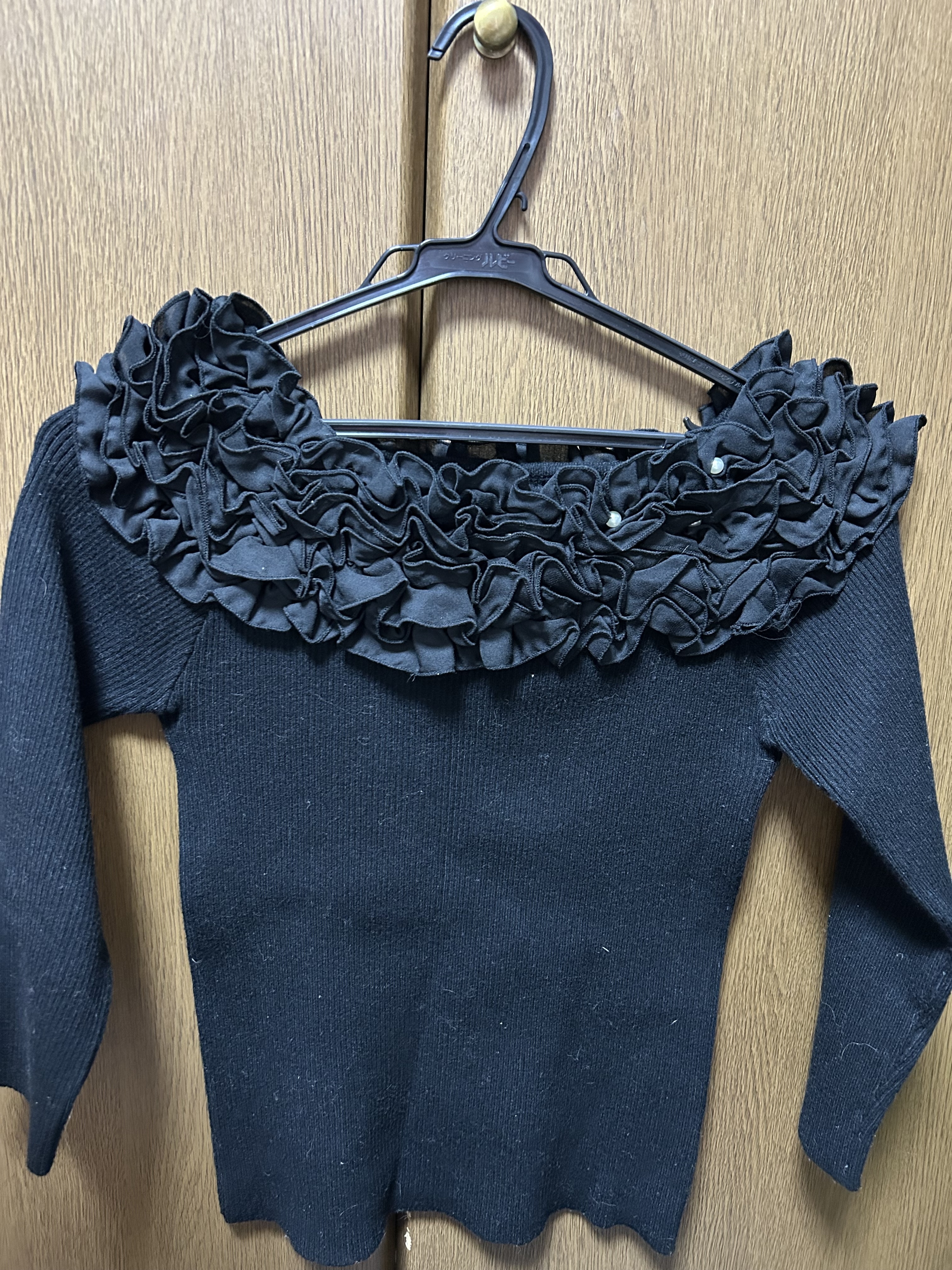 トッコクローゼットフリル七分袖ニット