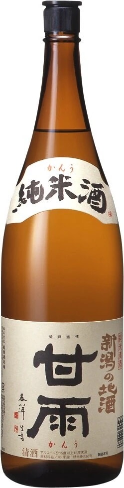 1ケース単位6本入り甘雨　純米酒　1.8Ｌ6本入り清酒メーカー：越後酒造場