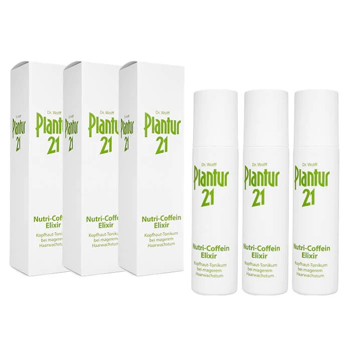 プラントール21 ヌトリカフェインエリクシール 200ml 3本 ニュートリカフェインエリクシール Plantur21 頭皮用美容液 海外発送　日時指定不可　ヤマト国際便発送