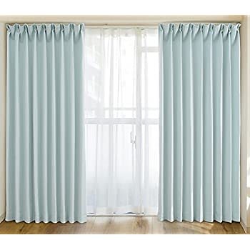 5色ｘ128サイズから選べるカーテン 遮光 1級 断熱 保温 洗える 形状記憶 ドレープカーテン 幅100cm丈 130cmグリーン