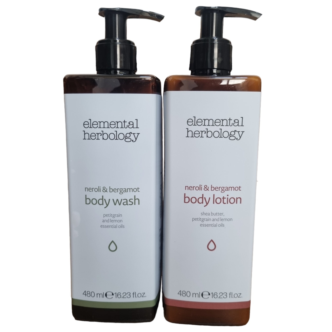 [Elemental Herbology]　アロマ香るボディケアセット　480ml+480ml　関税込み　癒しの香り