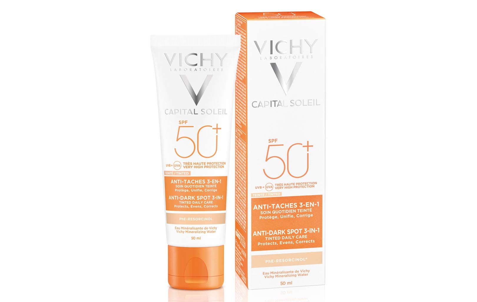 ヴィシー理想ソレイユクリームレザーperfecterクリームSPF 50 日焼け止め - 顔の保護の50ミリリットル