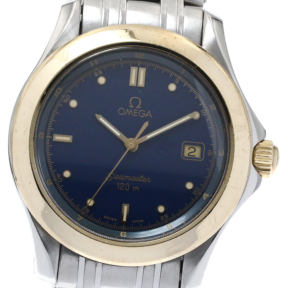オメガ OMEGA 2411.80 シーマスター120 YGベゼル デイト クォーツ メンズ _878728【中古】 67,265円