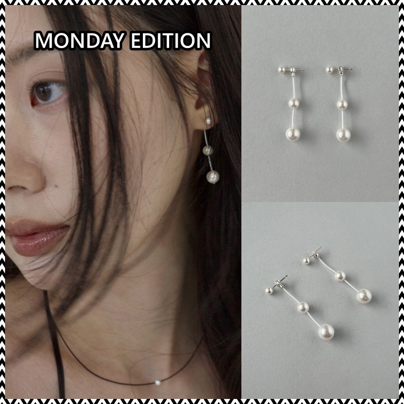 MONDAY EDITION [MJxME] Drop Pearl String Earrings