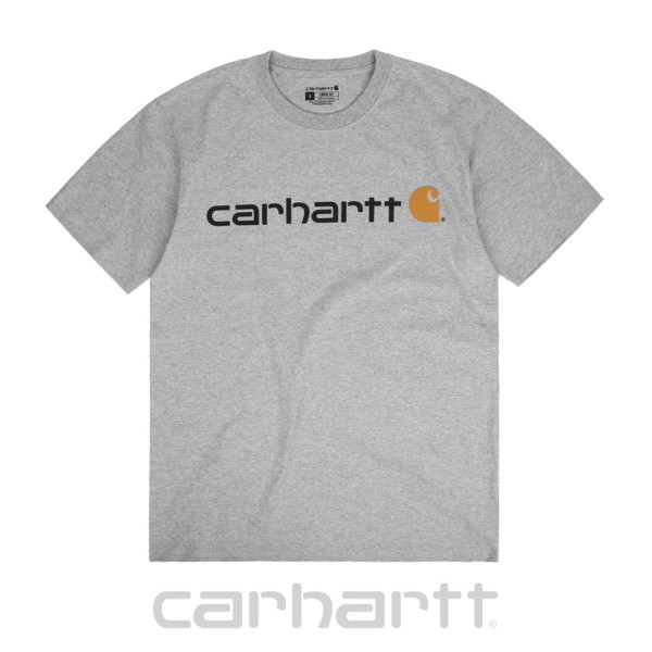 [] 半袖Tシャツ K195 ビッグロゴ ヘッダーグレー