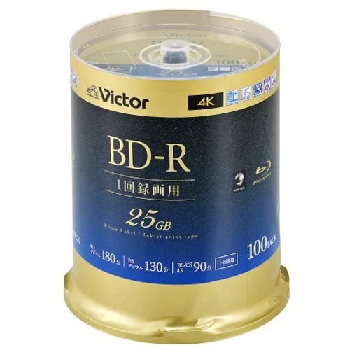 Victor VBR130RP100SJ5 ビデオ用 6倍速 BD-R 100枚パック 25GB 130分 5,895円