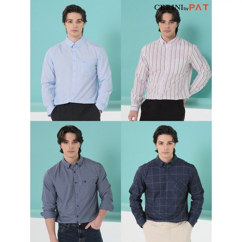 [セリニ・ビペット]メンズウォッシャブル撥水プレミアムシャツ 4点セット 25s 9,921円