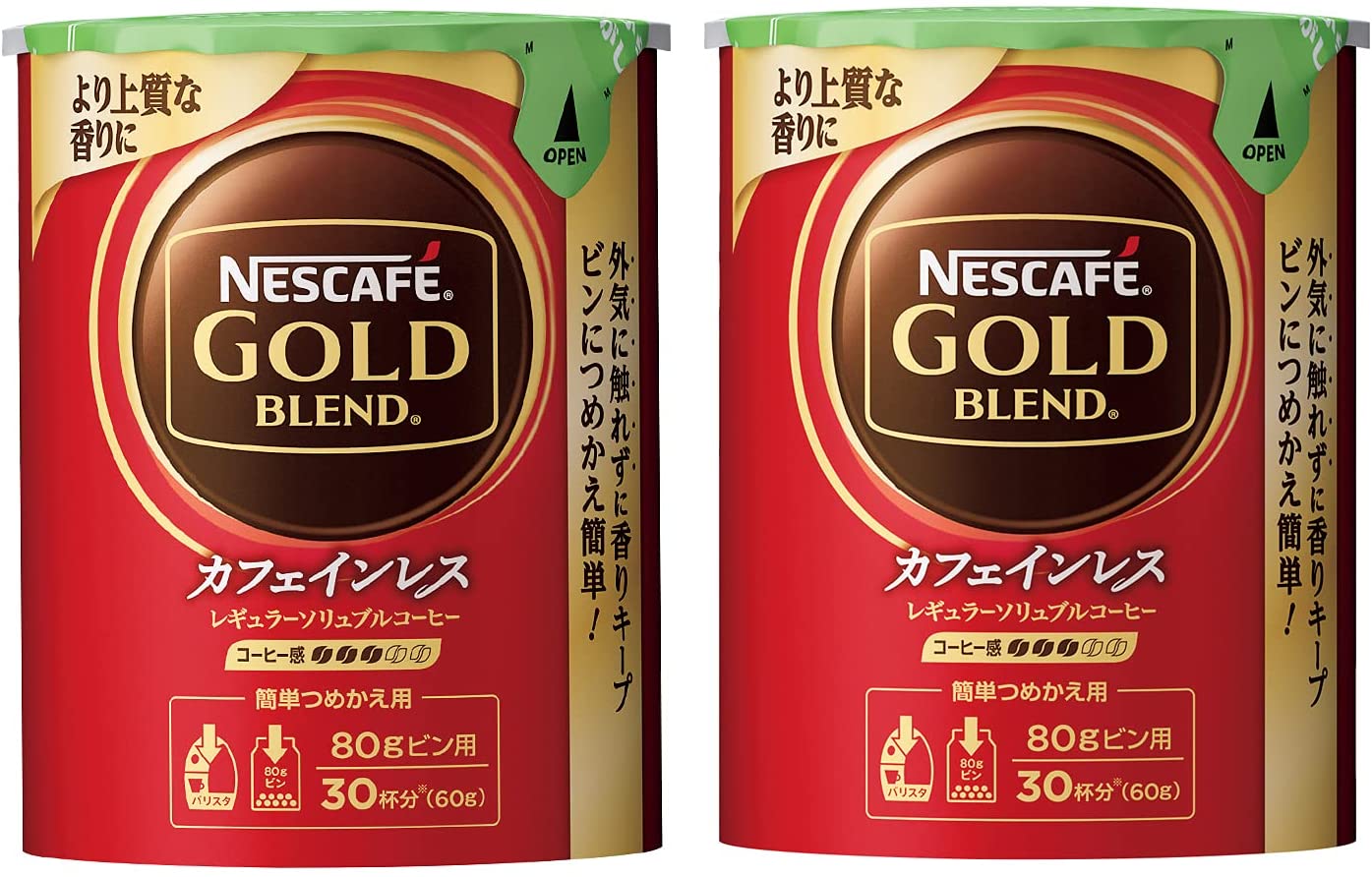 ネスカフェ ゴールドブレンド カフェインレス エコ&システムパック (詰め替え用) 60g2個