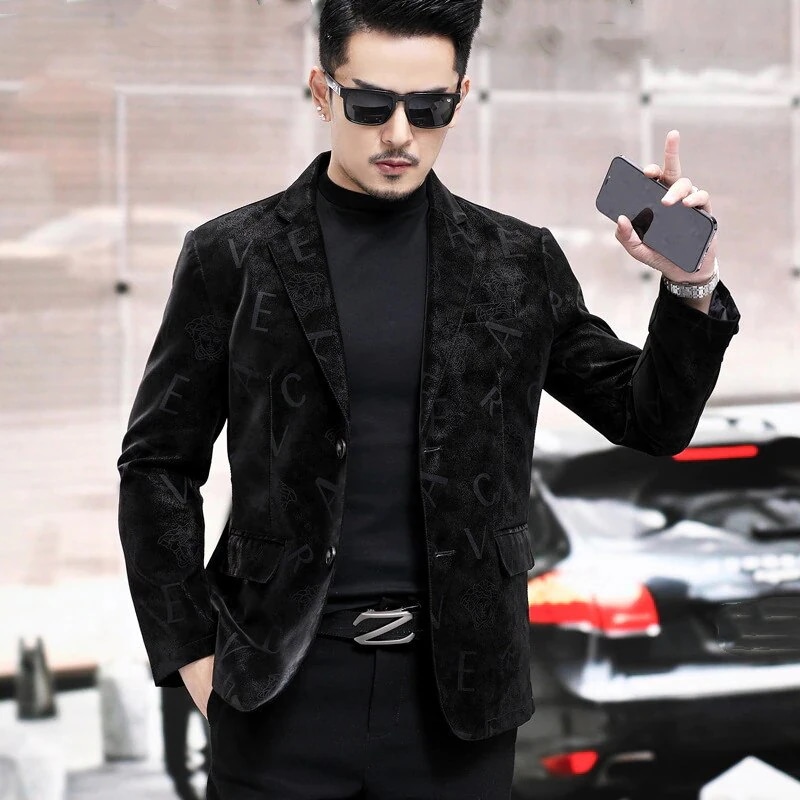 春秋/薄手/レザー/スーツ/ミドル/スーツ/メンズ/コート30%までに制限