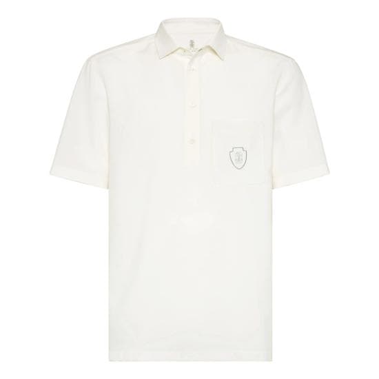 BRUNELLO CUCINELLI Men Polo Shirts MM6961301F CTL60 WHITE
