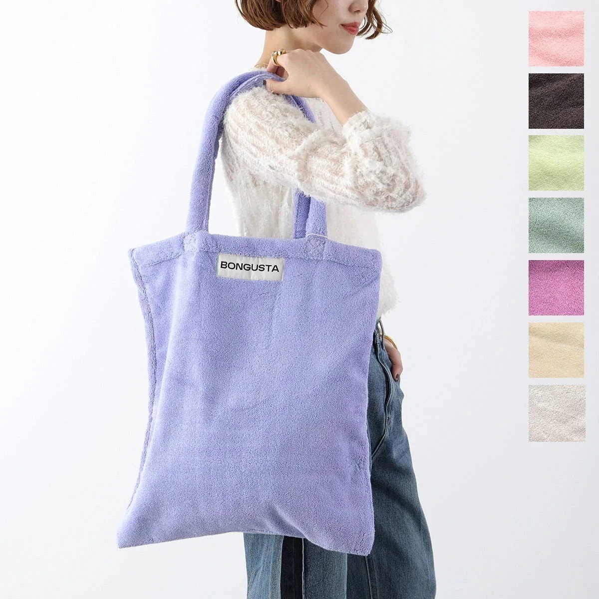 【完売カラー4月下旬再入荷予定】BONGUSTA ボングスタ トートバッグ NARAM TOTEBAG レディース 無地 ロゴ コットン カラー8色