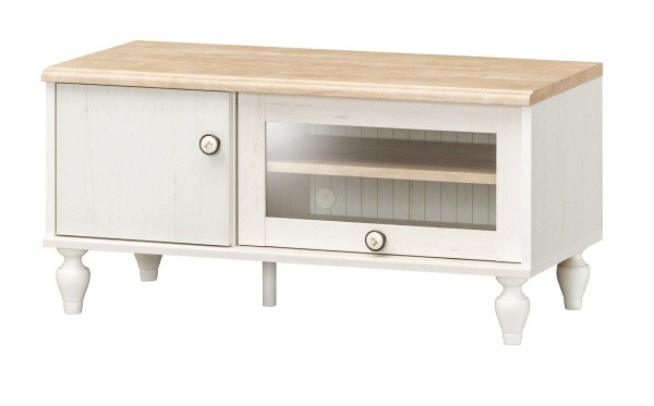 テレビ台 ローボード おしゃれ 32型 フレンチシャビーカフェ かわいい ホワイト 白