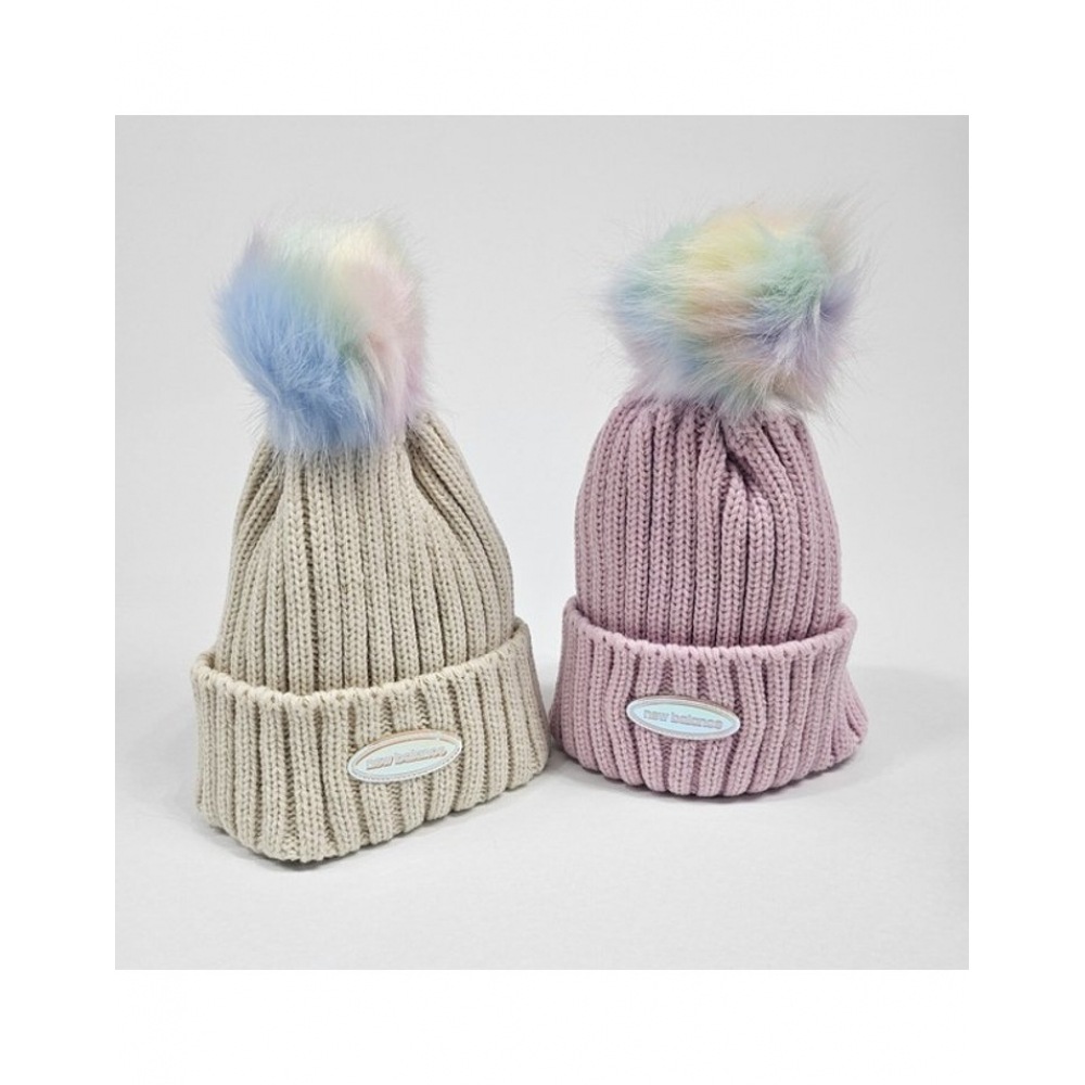 ニューバランスキッズ女の子用ファードロップビーニーハット 2色 NK8BCF405U