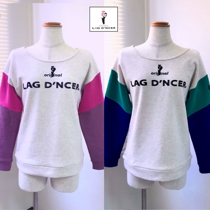 バレエ ダンス そで切替スウェットトップス ウォームアップ 楽屋着 大人 ジュニア レッスン着 長袖Ｔシャツ