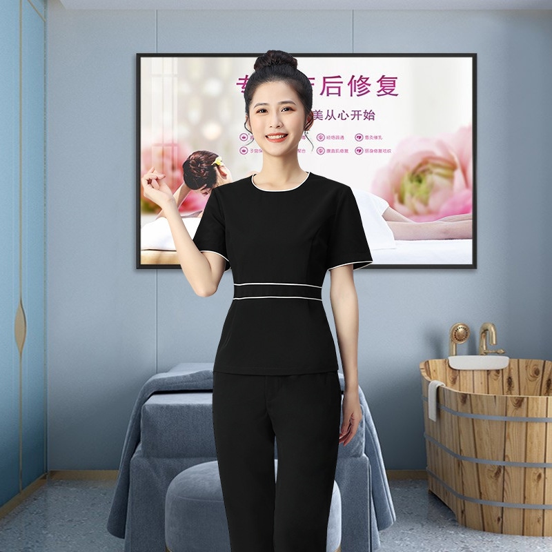 美容室美容師作業服女性通気性スーツスパ健康センター足つぼマッサージ店技術者作業服