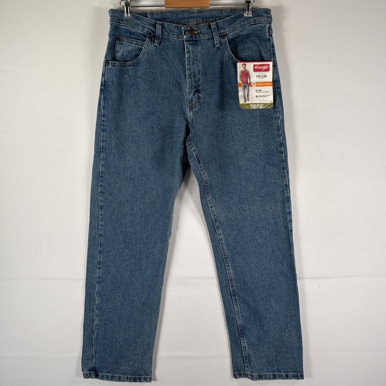 古着 デニムパンツ デッドストック タグ付 ジーパン 長ズボン ワンポイントロゴ w34 L29 ブルー系 メンズ