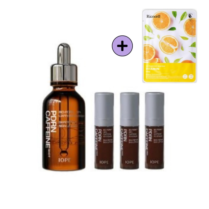 PD-RN カフェイン ショット アンプル 30ml 1個+15ml 企画(5mlx3ea) +プレゼント：ビタミンcシートマスクパック1個/韓国コスメ/韓国スキンケア/セラムエッセンス/美容液韓国