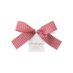 （まとめ） ヘッズチェックリボン付ワイヤータイ CHE-YT1 1パック（10個） [x10セット]