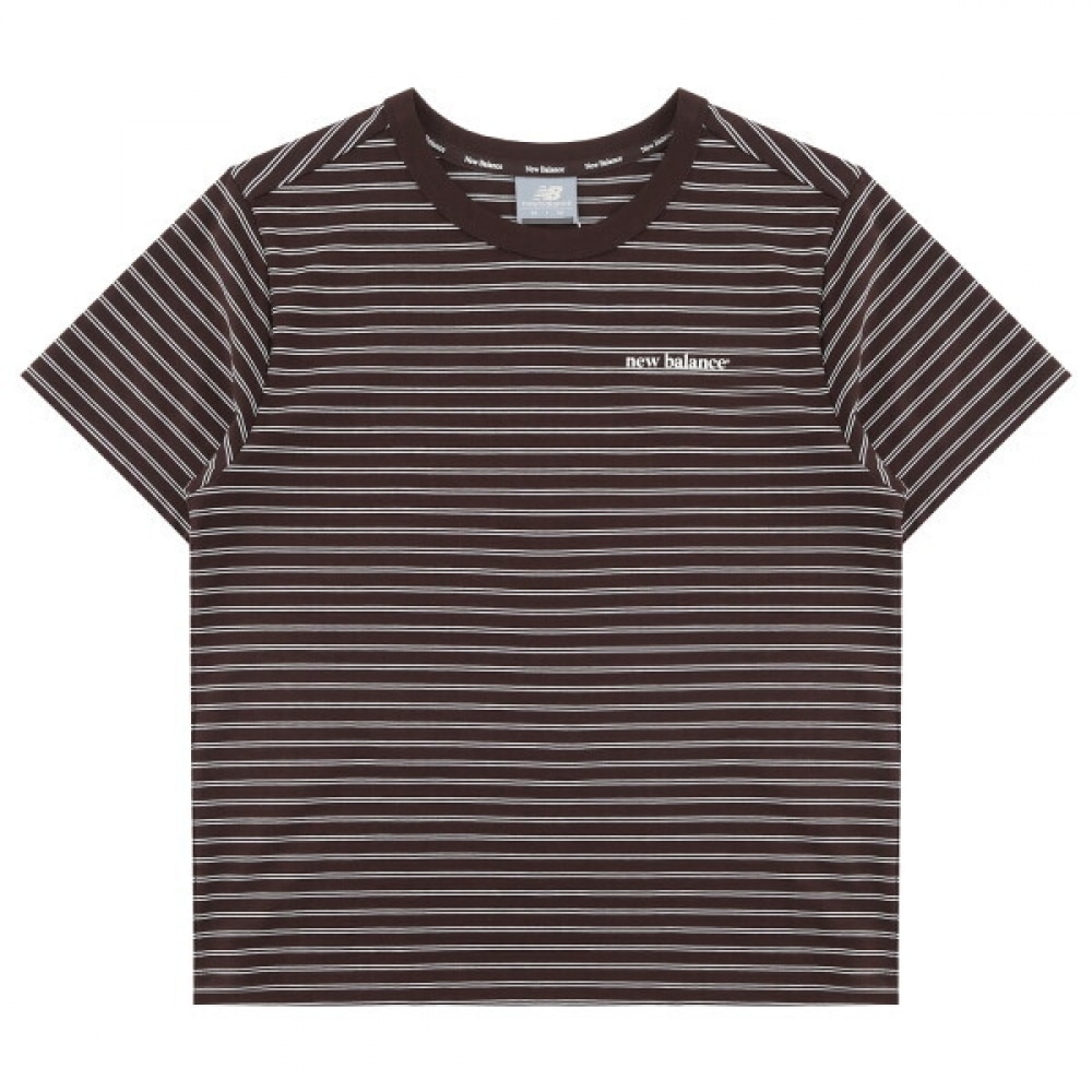 ニューバランス レディース ストライプ 半袖Tシャツ NBNEG2W422