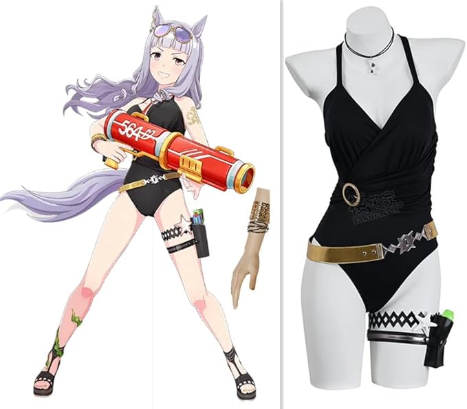 実物撮影（ウィッグ靴追加 ） ウマ娘 プリティーダービー ゴールドシップ 水着コスプレ衣装