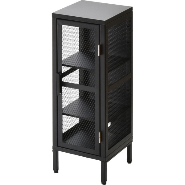 B.Bファニシング BRLS0328KIBLK ブラック BURUCK スリムメッシュキャビネット3段 メーカー直送