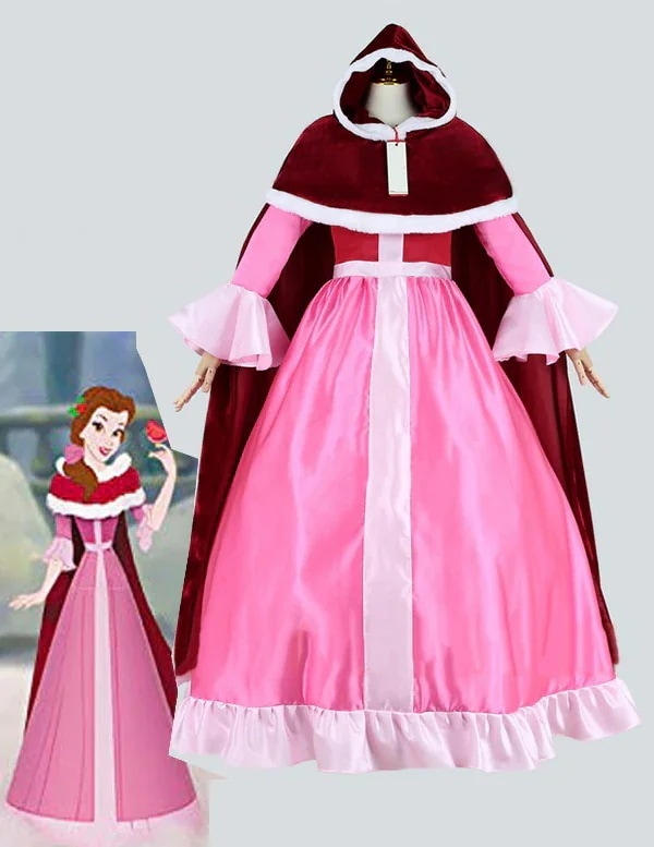 【全シリーズ発売中】 【値引き中】クリスマス ハロウィン 舞台服 ステージ服 衣装 コスプレ プリンセス バニエ付き 冬ドレス 大人 べる ベル 美女と野獣 コスプレ衣装