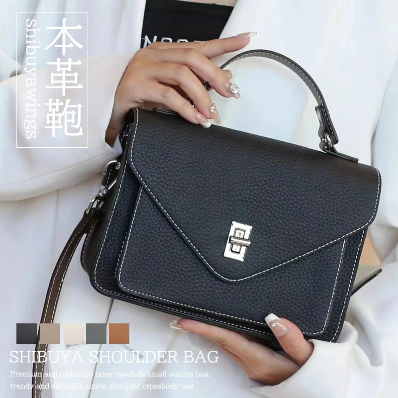 店長おすすめショルダーバッグ 本革 レディース 2way ハンドバッグ 斜め掛けバッグ スクエア型 小さめ 軽量 コンパクト カジュアル シンプル しゃれ 斜め掛け 肩掛け 手持ち 通勤ショルダーバ