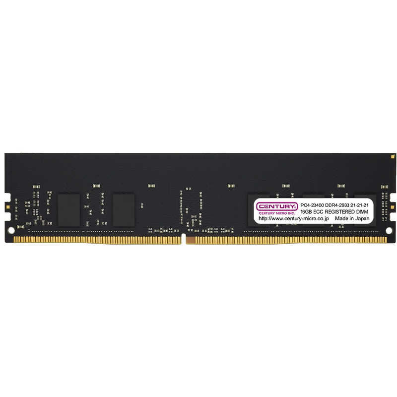 センチュリーマイクロ　DDR4 4-2933(PC4-23400) 16GB 288PIN REG Rank1(16GB×1枚組) DDR4 288PIN REG　CB16G-D4RE293381 26,394円