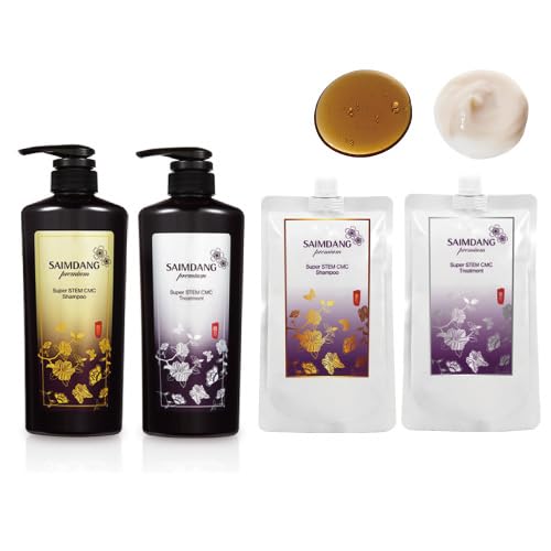 4点セット サイムダン プレミアム スーパー STEM CMC シャンプー 1本 & トリートメント 1本 + つめかえ用 2点