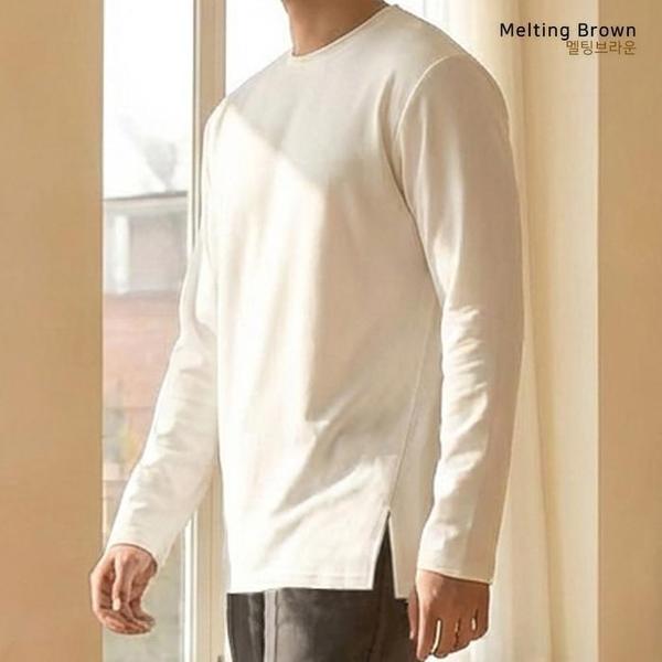 メンズ起毛長袖Tシャツ KU04