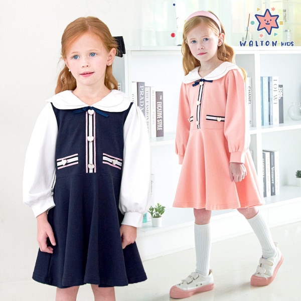 端正なプレッピーワンピース