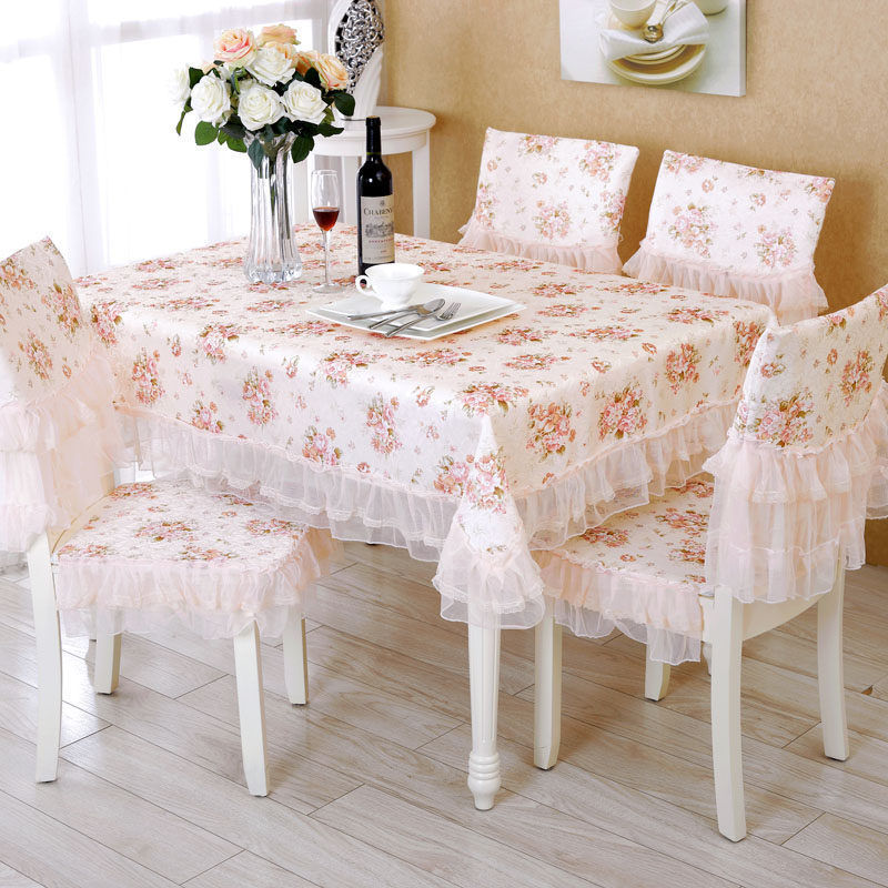 椅子カバー付き テーブルクロステーブルカバー 椅子カバー長方形正方形レース 北欧ins風おしゃれ 食卓カバー 学生の机の下敷き