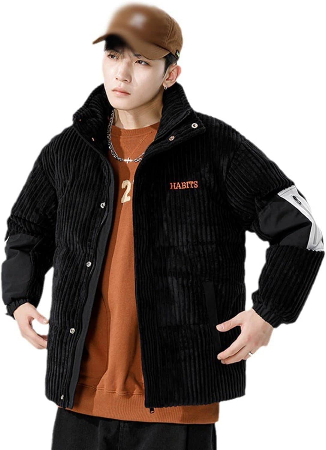 冬用 ダウンジャケット メンズ ショート丈 コーデュロイ ブルゾン 90ダウン 厚手 防寒着 スタンドカラー フェザー 防風 保温性 ダウンコート カジュアル 普段使い キャンプ 通勤 通学