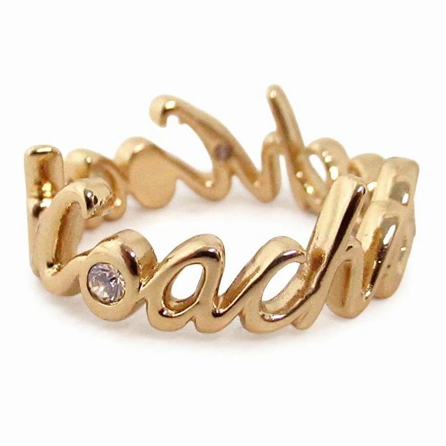 コーチ リング COACH アウトレット スクリプト リング ゴールド CAH43 GLD 8,408円