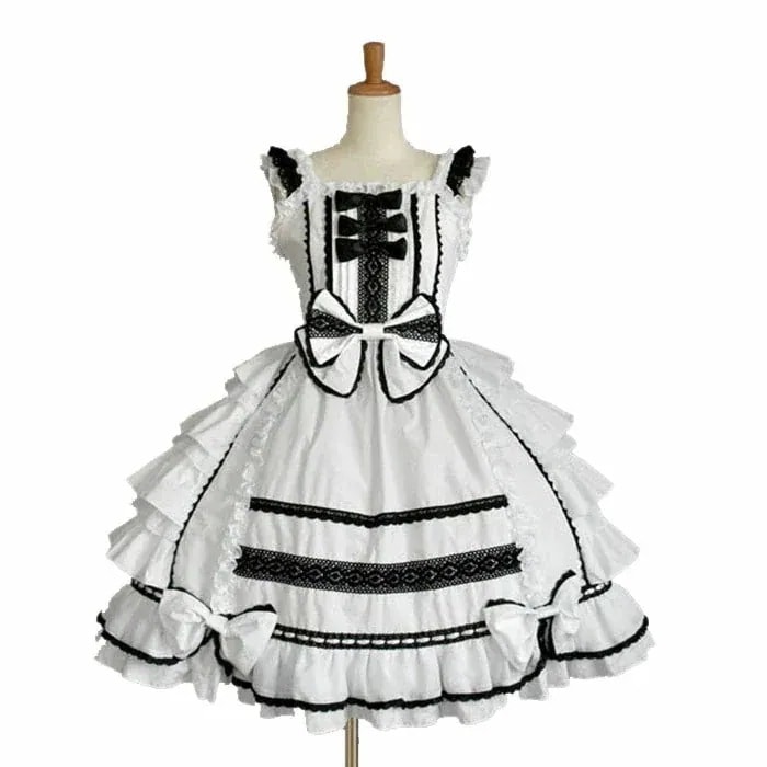ゴスロリワンピース 8 色 ロリータ ゴシックメイド風 コスプレ 文化祭 デビュー かわいい 着せやすい 華やか1