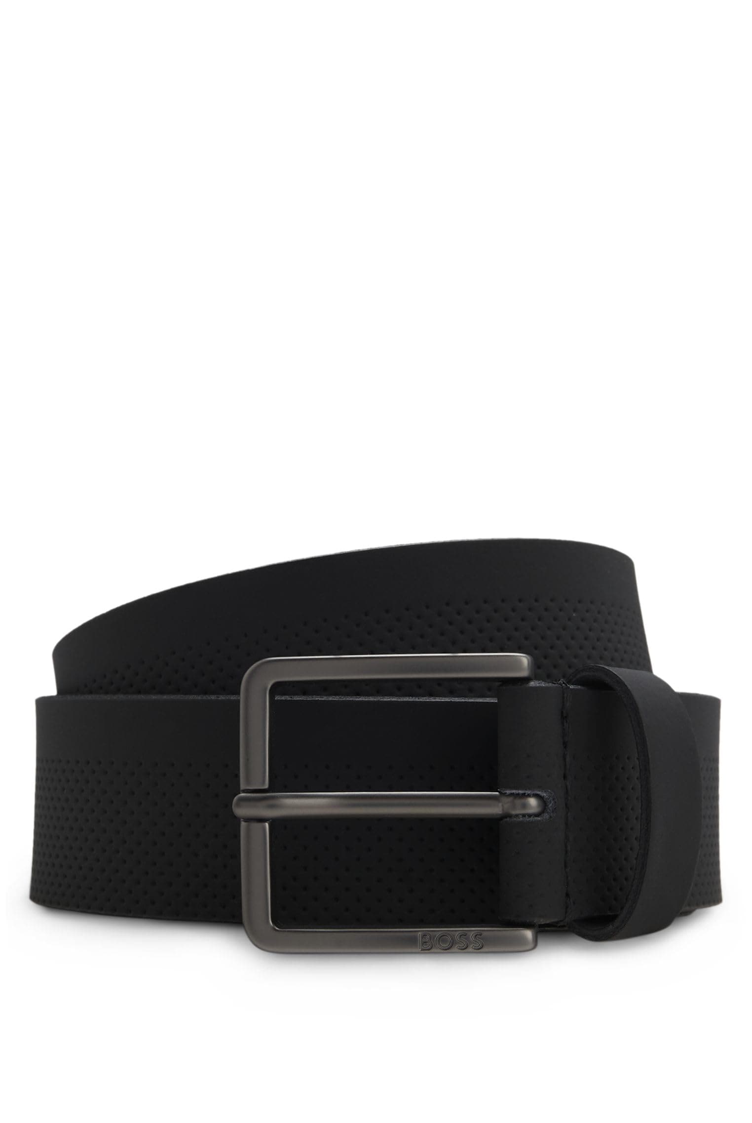 [BOSS] [ボス] イタリアンレザー ベルト パンチングパターン メンズ