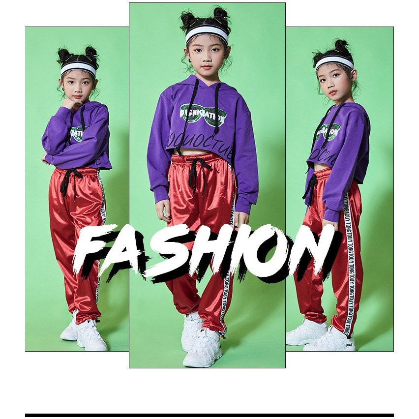 ダンス衣装 キッズダンス パンツ ヒップホップ ベストダンス衣装 チア チアガール へそ出し ガールズ 女の子セット 上下 ダンスウェア キラキラ