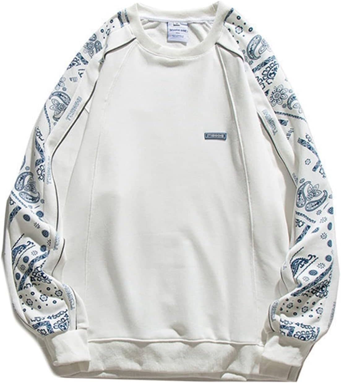 メンズ 長袖 パーカー インナー 春服 プリント プルオーバー ビッグシルエット オシャレ 通気性 ストレッチ クルーネック 体型パカー トレーナー 肌触りがいい ソフト 丈長め カジュアル ハンサム