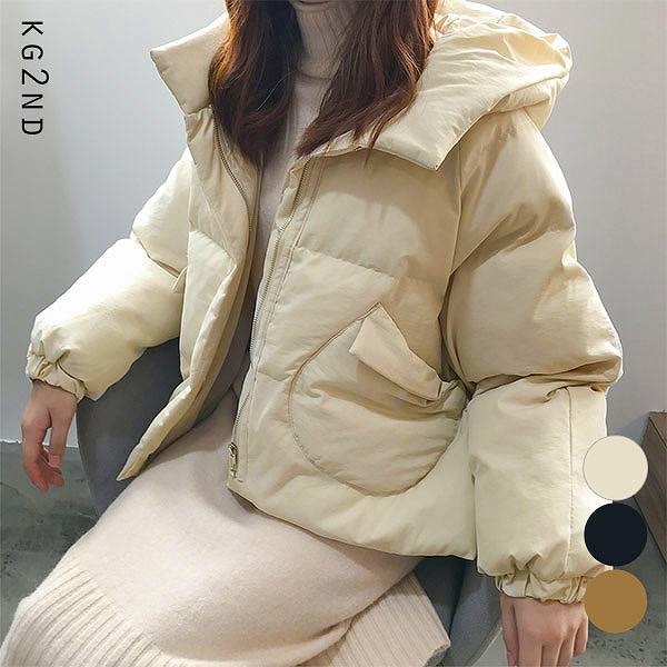 送料無料フード ボリュームショート中綿コート大きいサイズ レディース ロング ジャケット アウター 上着 ハンガー ロング丈 秋冬 coat