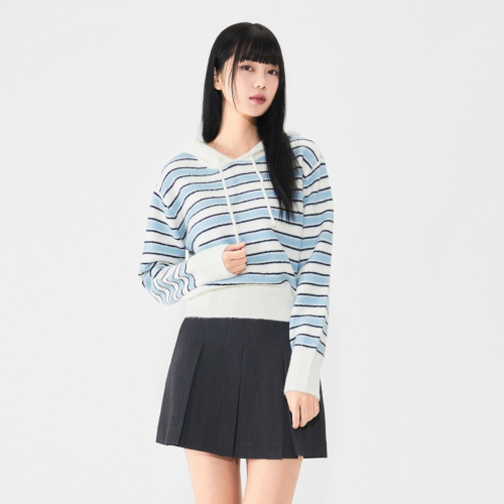 MIXXO ストライプ フード プルオーバー_MIWKAF339T