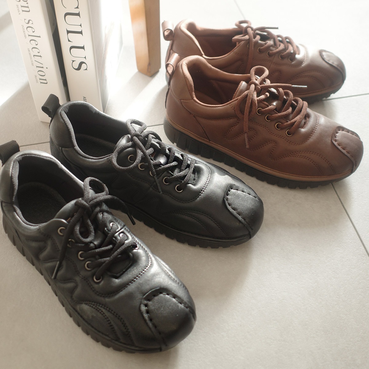 本革柔らかスニーカーレディース靴 レディース