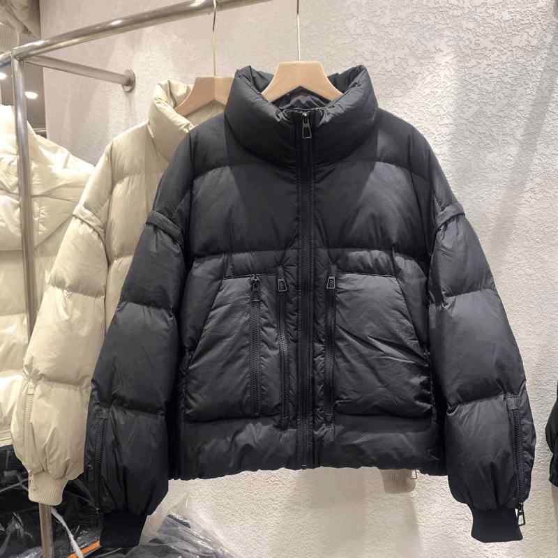 秋冬 コーデ レディース ファッション オシャレ 服 カワイイ シンプル 大人カワイイ 大きいサイズ ダウン ジャケット スタンドカラー ホワイトダックダウン 綿