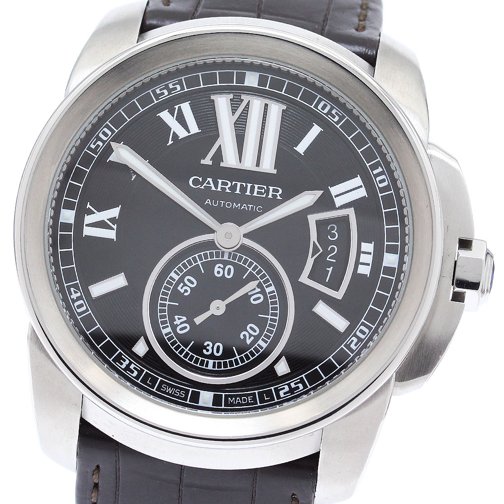 カルティエ CARTIER W7100041 カリブルドゥカルティエ デイト 自動巻き メンズ 美品 保証書付き_878682【中古】