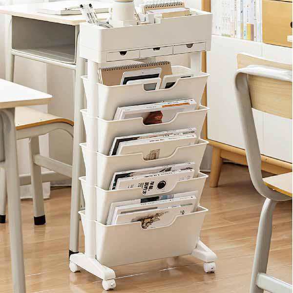 マガジンラック 収納ワゴン ファイルワゴン キッチンワゴン キャスター 収納棚 収納 大容量 雑誌 本 新聞 絵本 書類 ボックス ラック オフィス
