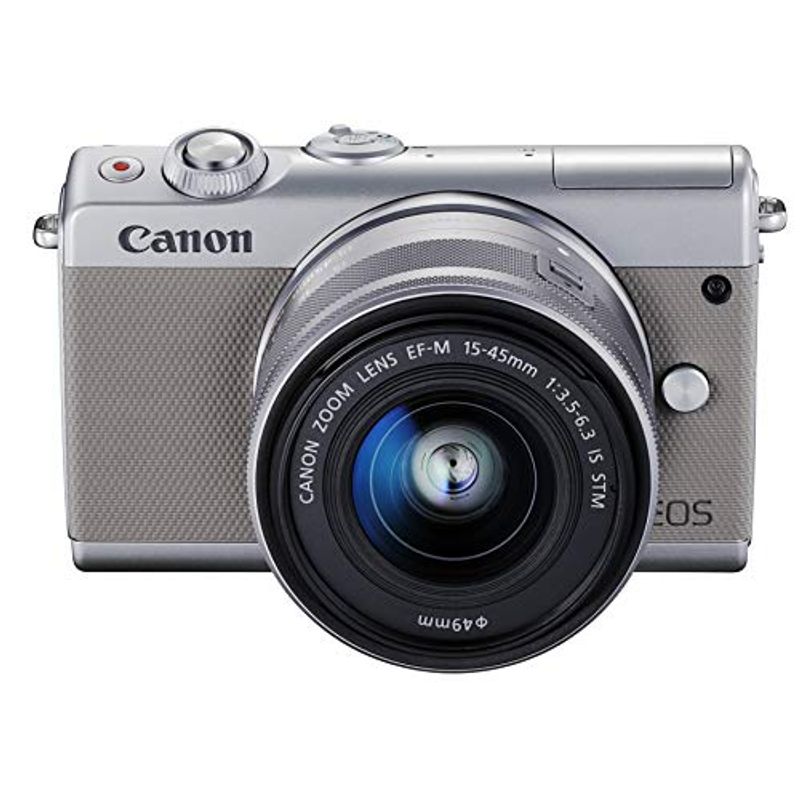 激安本物 ミラーレス一眼カメラ Canon EOS EOSM100GY1545IS レンズキット(グレー) STM IS EF-M15-45 M100 ミラーレス一眼カメラ