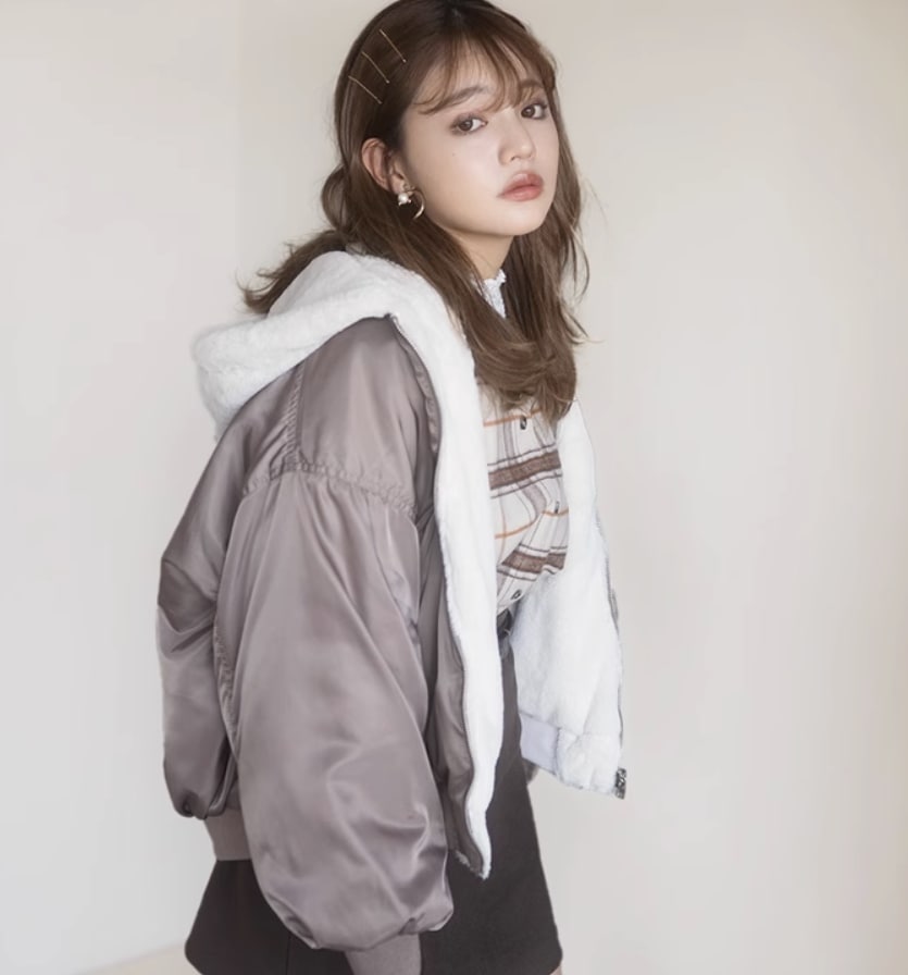 アウター デート モテアイテム ブルゾン もこもこ リバーシブル フード付き ふわふわ 大人可愛い きれいめ 上品 おしゃれ かっこいい 大人可愛い ラブリー キュート ガーリー クール モード系 8,234円