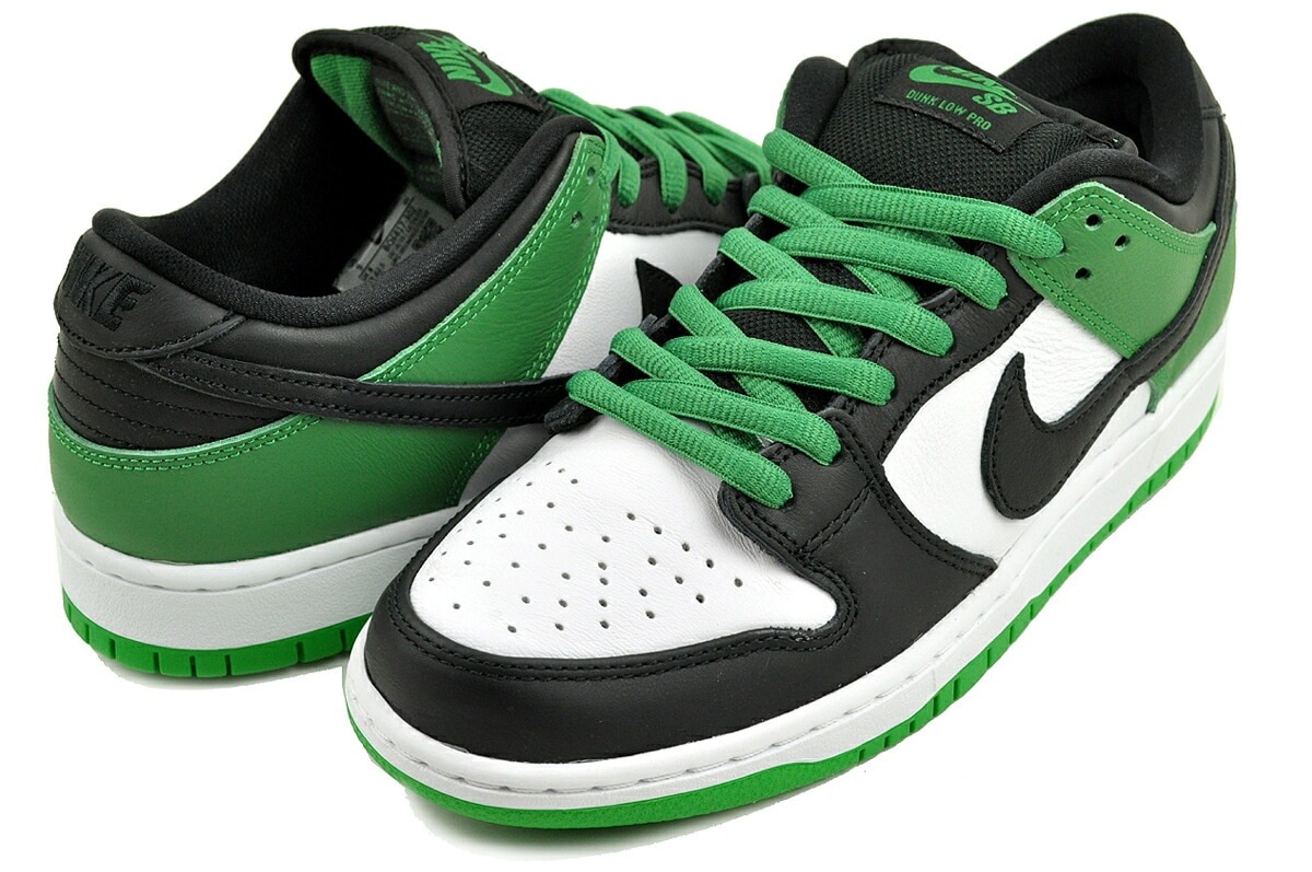 スケートボーディング ダンク ロー プロ ジョーダンパック セルティックス クラシック グリーン ブラック ホワイト スニーカー bq6817-302