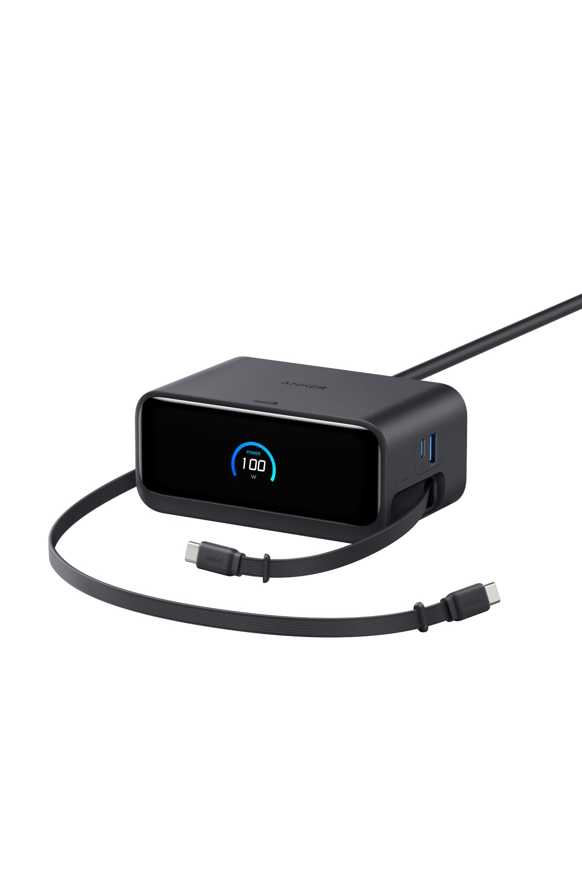 Anker Nano Charging Station (7-in-1, 100W, 巻取り式 USB-C ケーブル) (USBタップ 電源タップ) 【PSE技術基準適合】MacBook iPad i