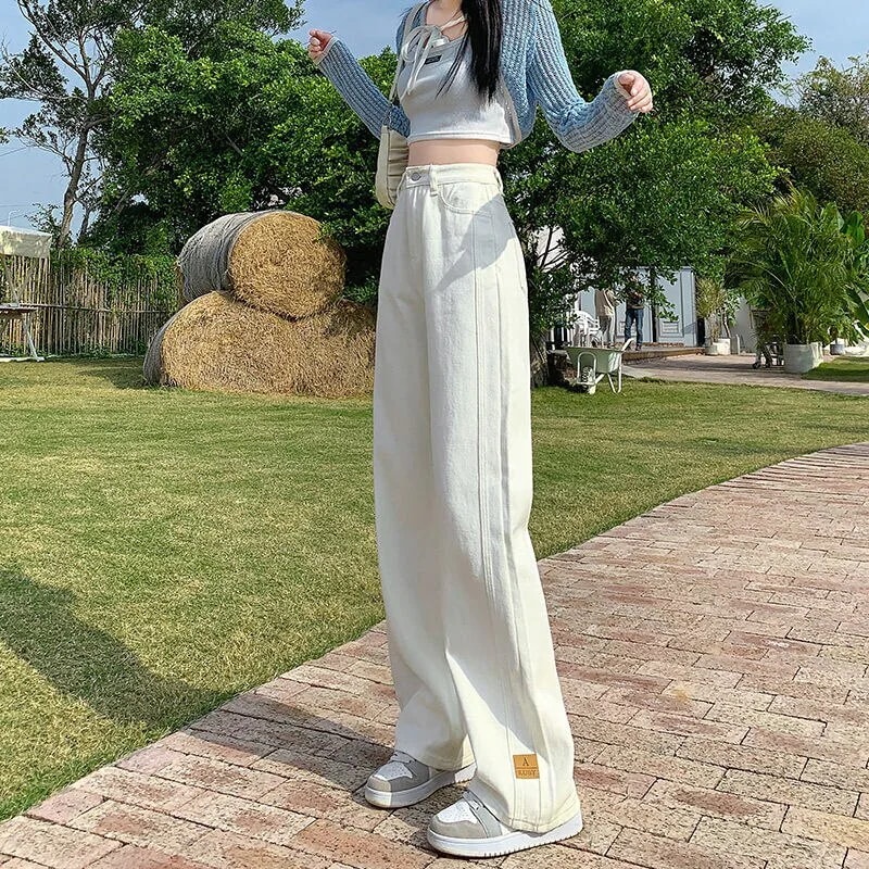 ドレープ感 ズボン 運動 パンツ ハイウエスト 流行り カジュアルデニムパンツ ワイドパンツ 接触冷感ボトムス ワイドパンツ ロングパンツ